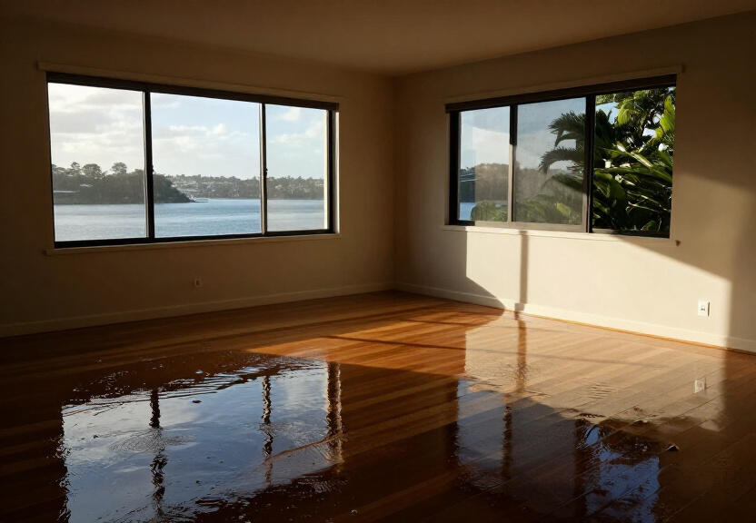Flooded basement in Woolooware before water extraction